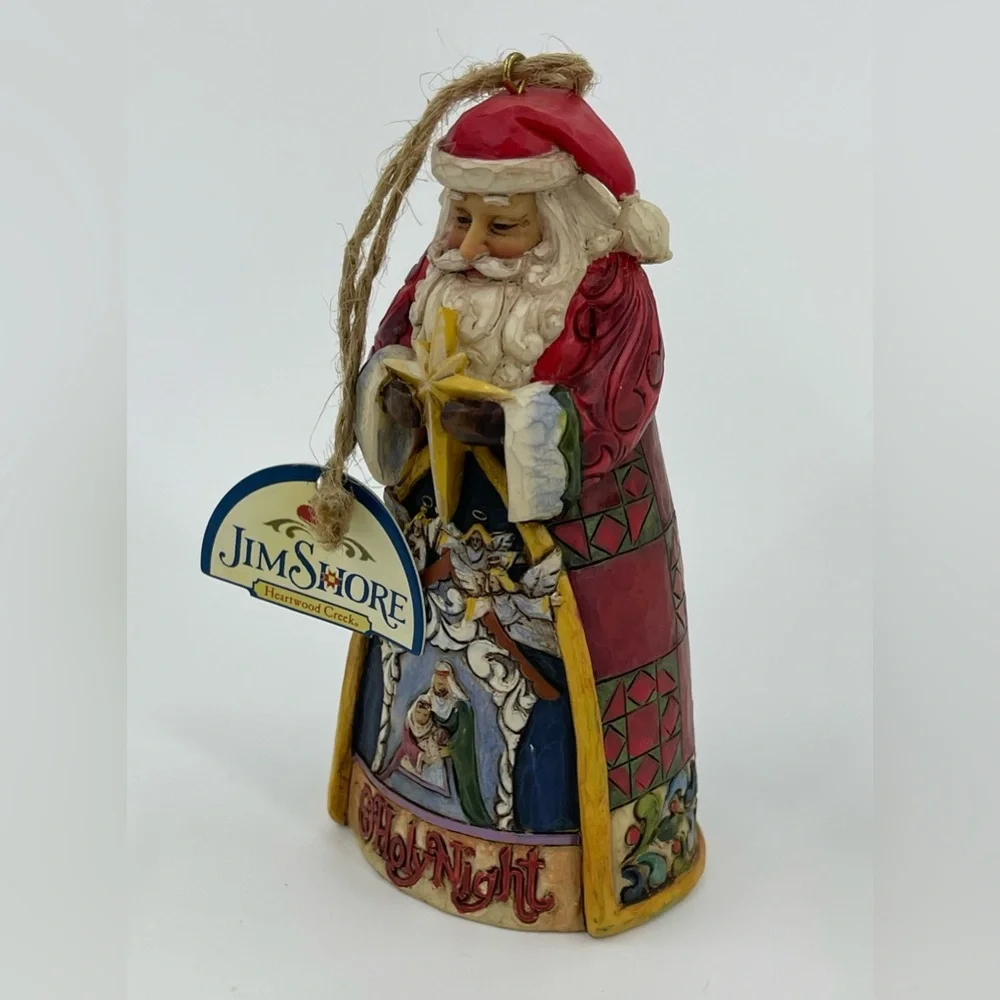 Jim Shore Heartwood “Holy Night Santa” Nativity Hanging‎ Ornament 4023461 2011
